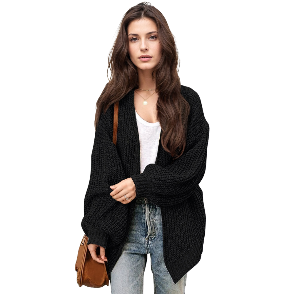 Lantern Sleeve Cardigan Oversized