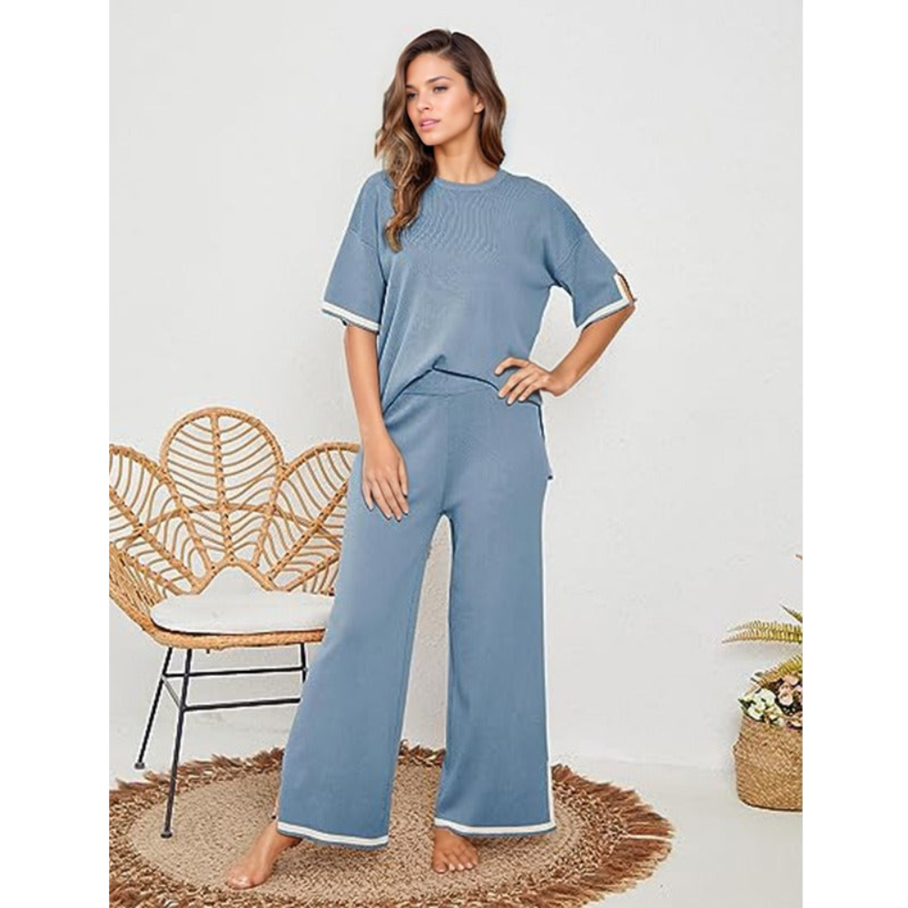 Gabriella Grace Knit Lounge Set (Short Sleeve)