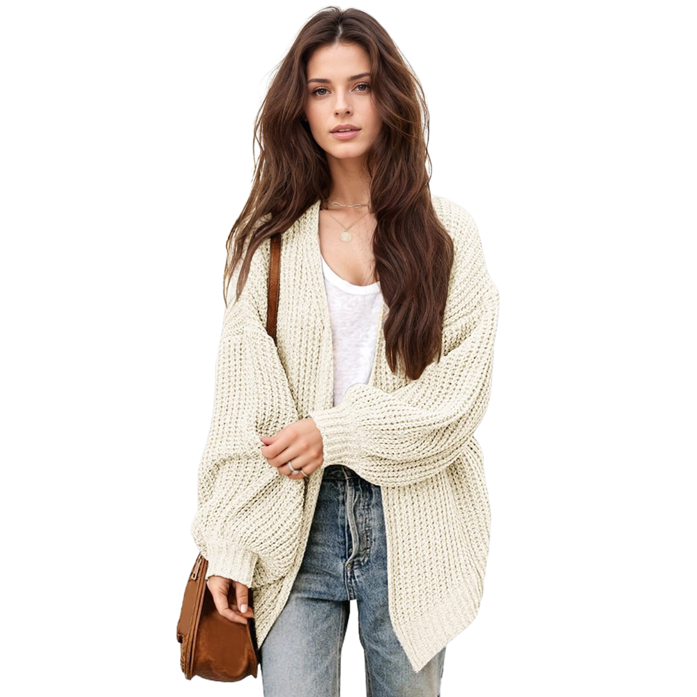 Lantern Sleeve Cardigan Oversized