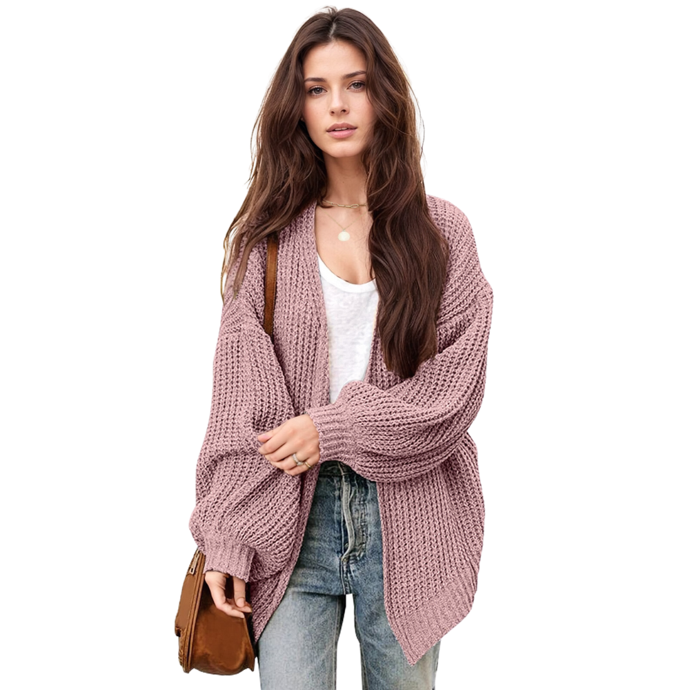 Lantern Sleeve Cardigan Oversized