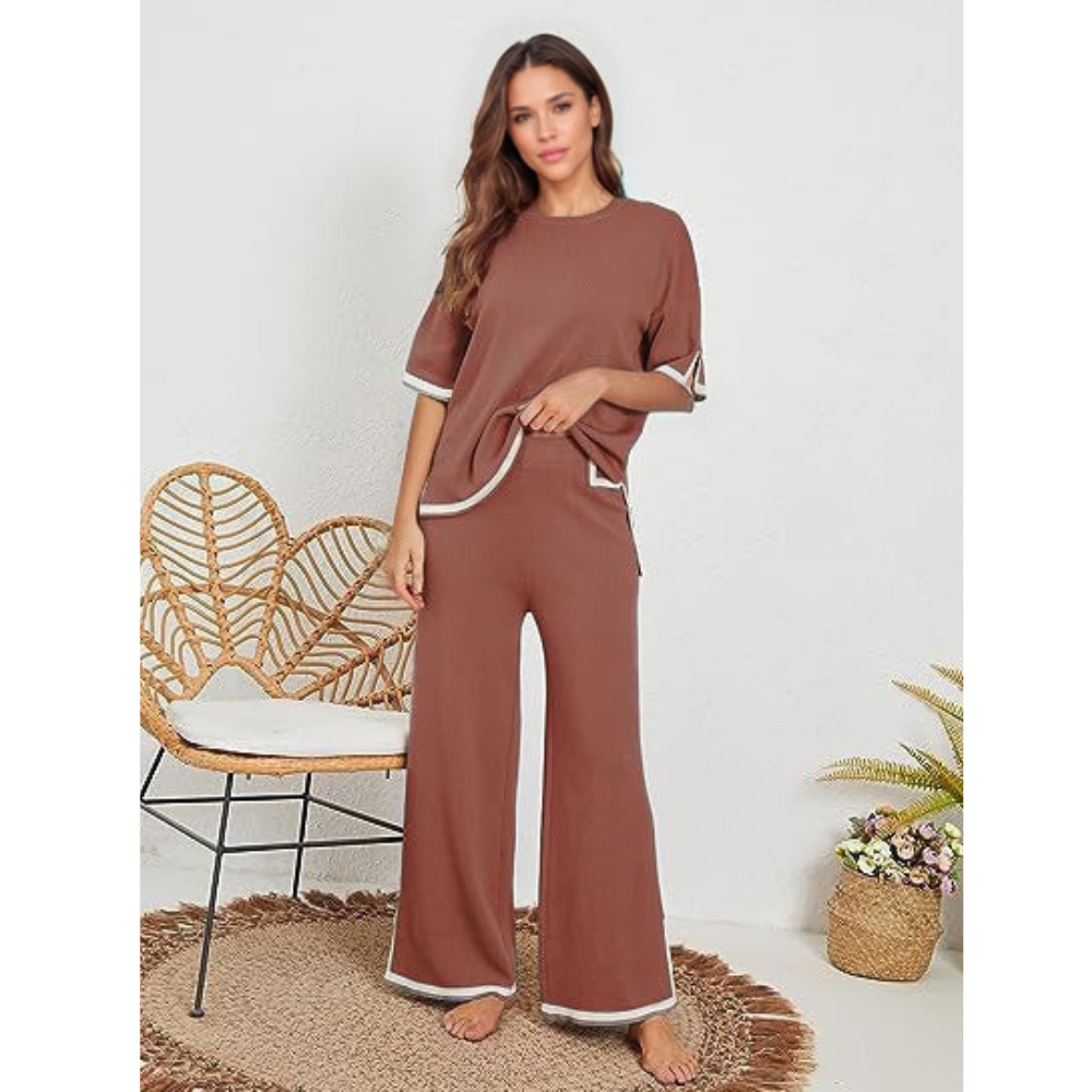 Gabriella Grace Knit Lounge Set (Short Sleeve)