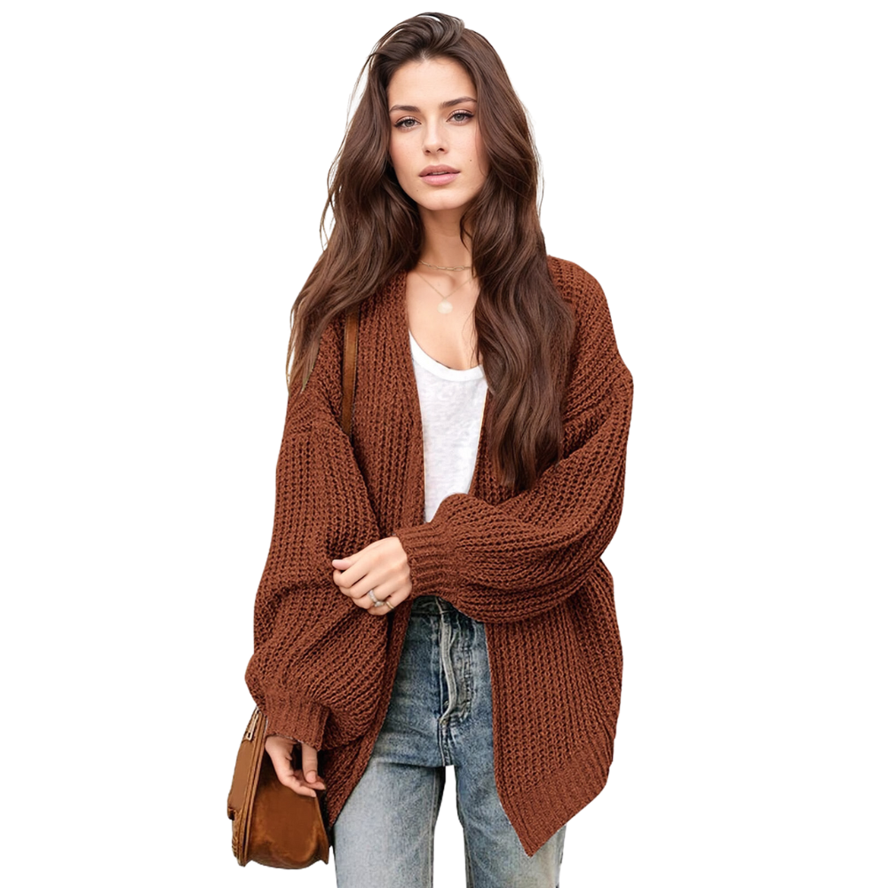 Lantern Sleeve Cardigan Oversized