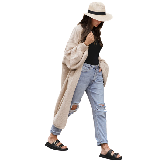 Balloon Sleeve Long Cardigan